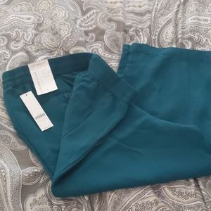 Linen capri wide leg summer pants